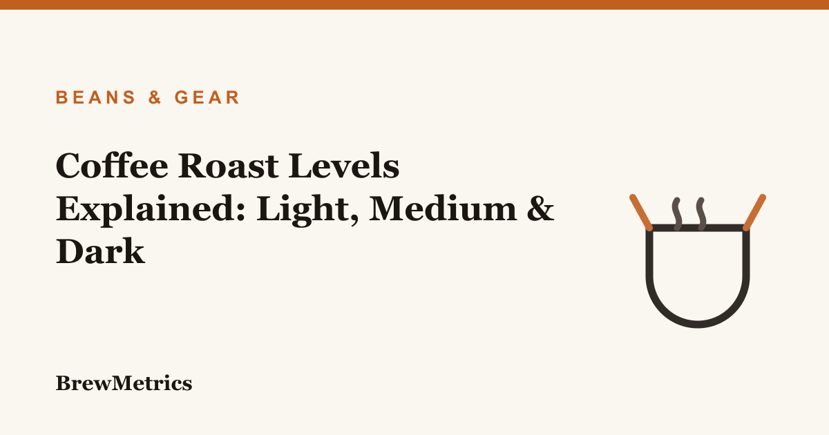 Coffee Roast Levels Explained: Light, Medium & Dark