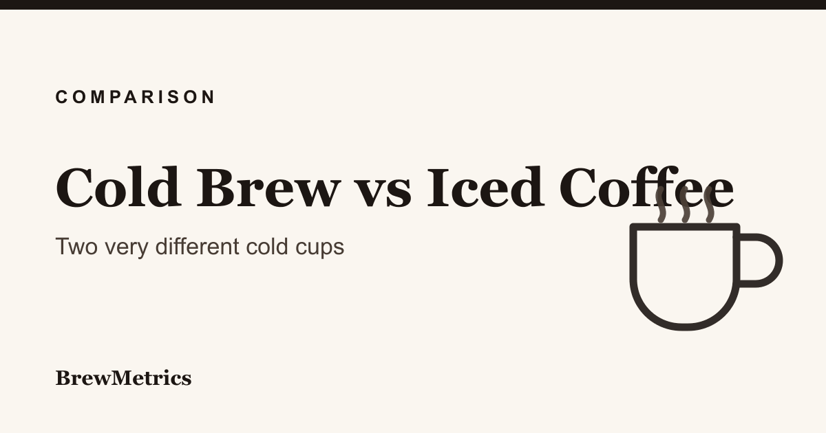 Cold Brew vs Iced Coffee: Which Should You Drink?