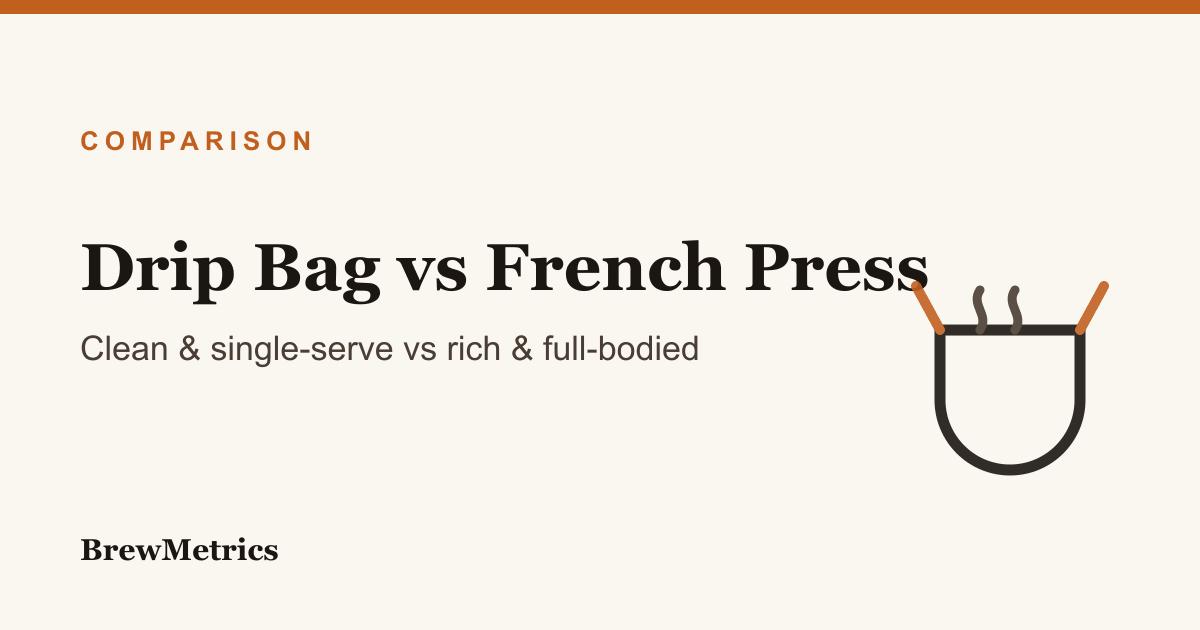 Drip Bag vs French Press: Which Should You Use?