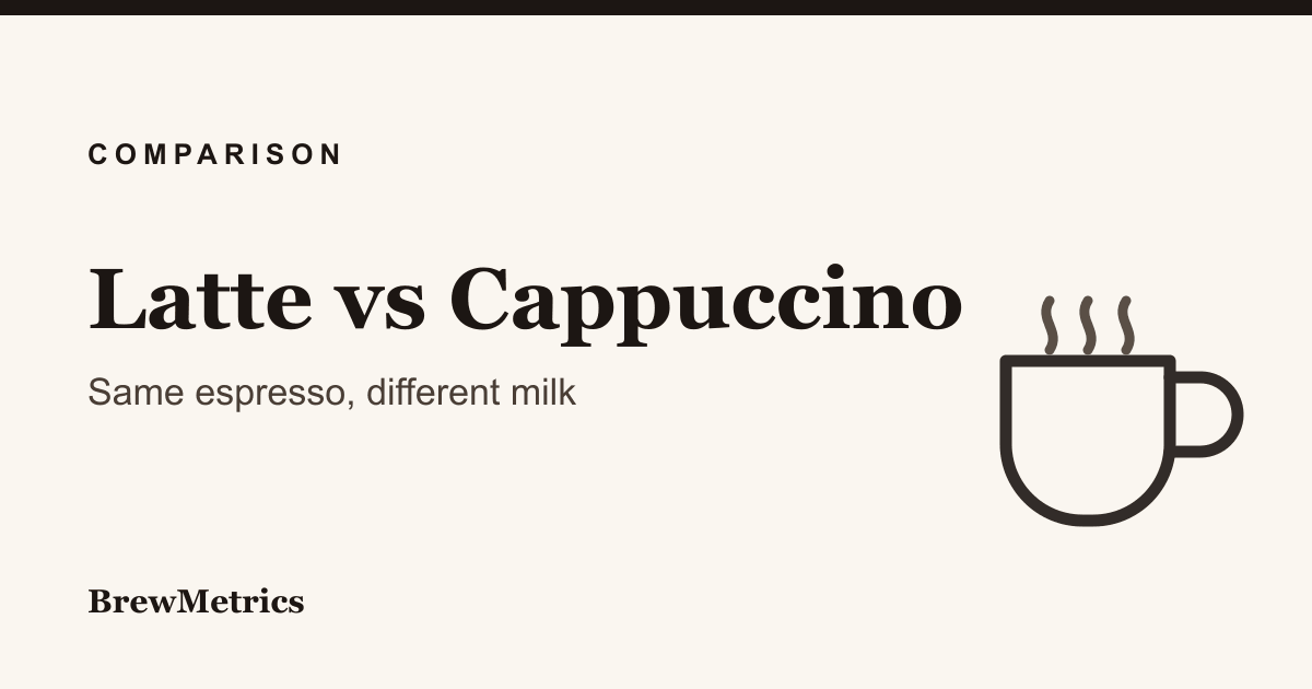 Latte vs Cappuccino: The Real Difference (With Ratios)
